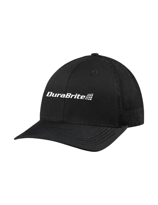 Richardson Adjustable Snapback Original 112 Trucker Cap Black w/Black Mesh w/DuraBrite Logo