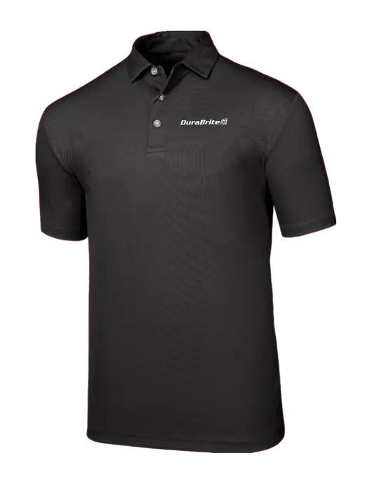 Callaway Birdseye Black Polo w/DuraBrite Logo