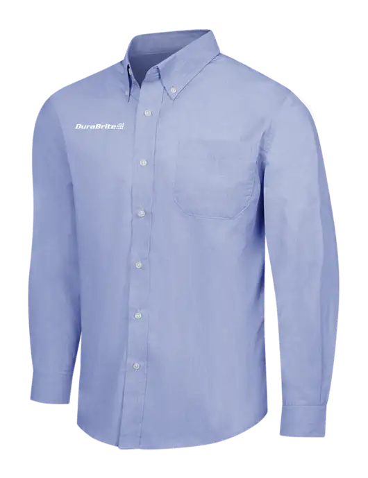 Light Slate Blue Crosshatch Easy Care Shirt w/DuraBrite Logo
