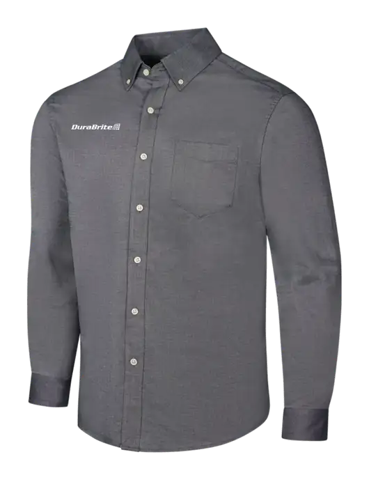 Dark Grey SuperPro Oxford Shirt w/DuraBrite Logo