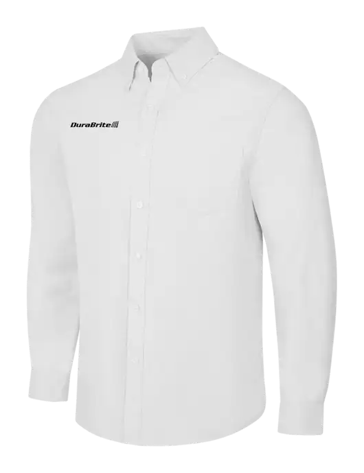 White SuperPro Oxford Shirt w/DuraBrite Logo