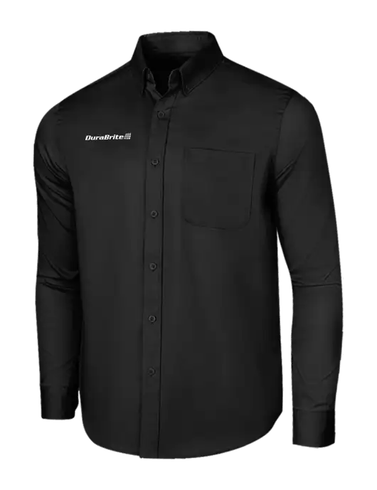 Long Sleeve Deep Black Superpro React Twill Shirt w/DuraBrite Logo