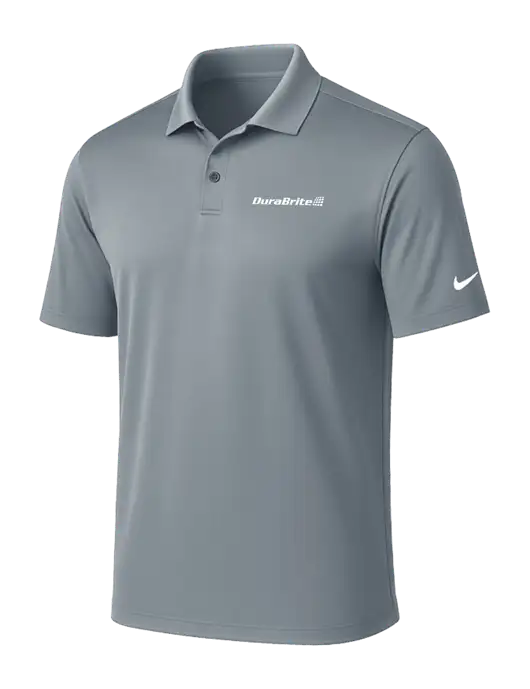 NIKE Medium Grey Victory Solid Polo w/DuraBrite Logo
