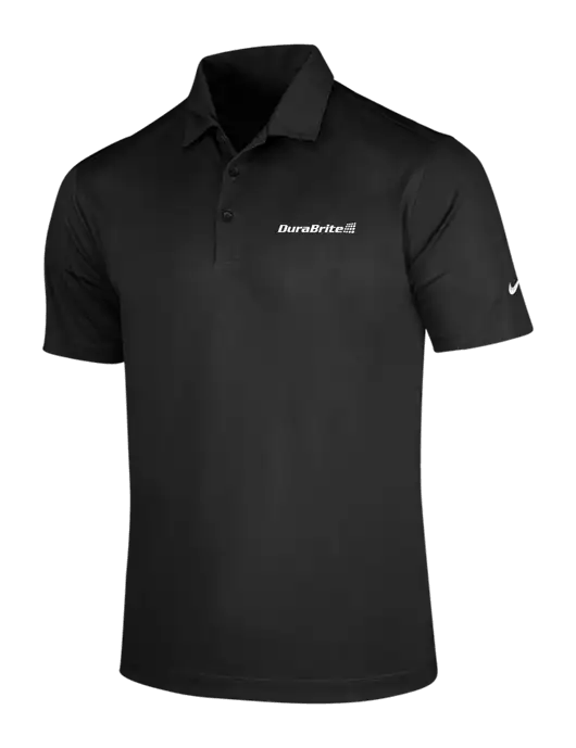 NIKE Black Dri-Fit Vertical Mesh Polo w/DuraBrite Logo
