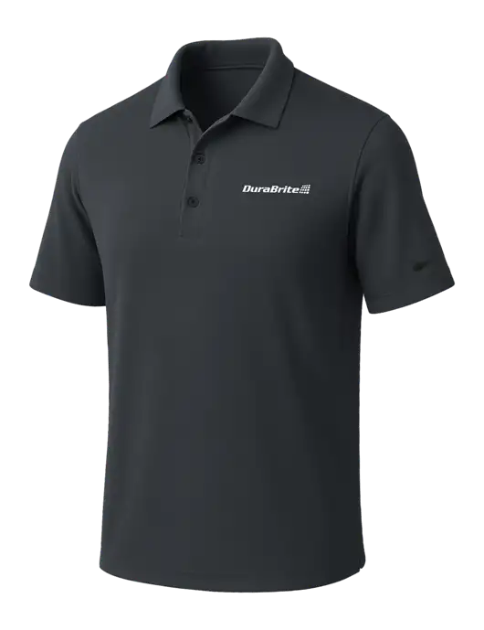 NIKE Dark Grey Dri-Fit Micro Pique Polo w/DuraBrite Logo