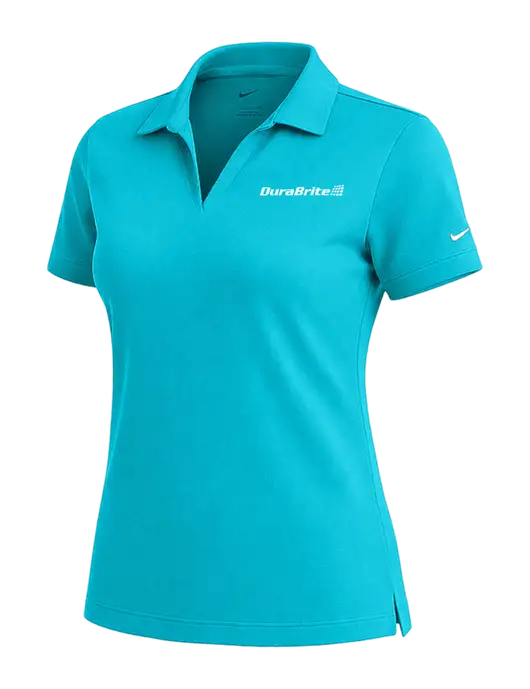 NIKE Sapphire Blue Womens Dri-Fit Micro Pique Polo w/DuraBrite Logo