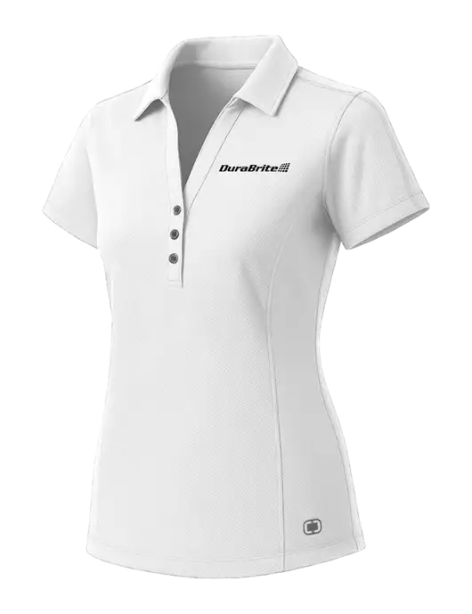 OGIO Womens White ONYX Polo w/DuraBrite Logo