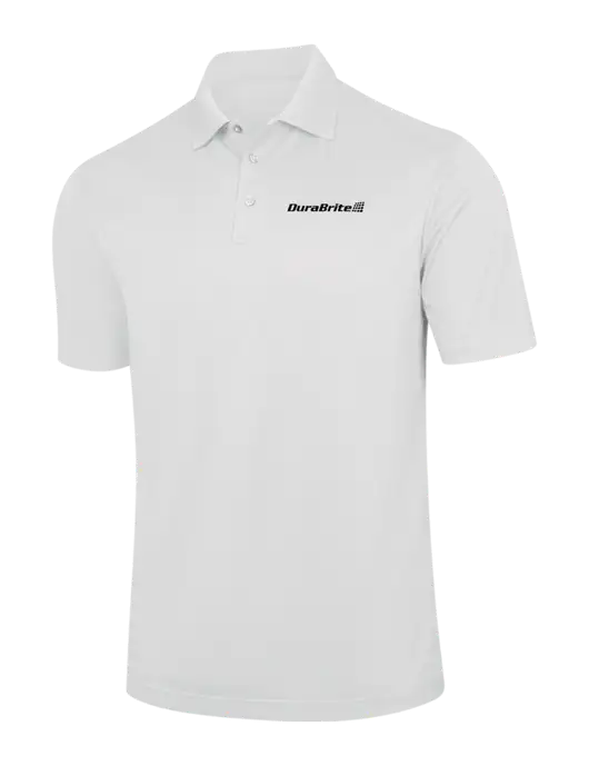 White Performance Fine Jacquard Polo w/DuraBrite Logo