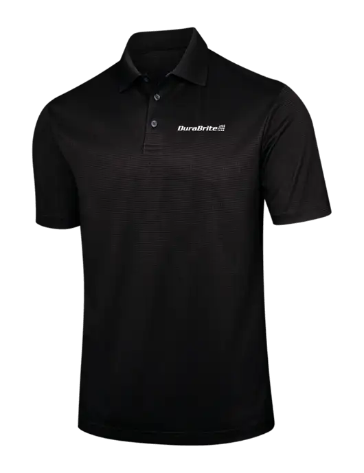 Black Performance Fine Jacquard Polo w/DuraBrite Logo