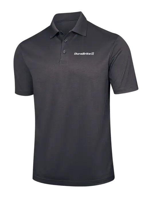 Dark Grey Performance Fine Jacquard Polo w/DuraBrite Logo