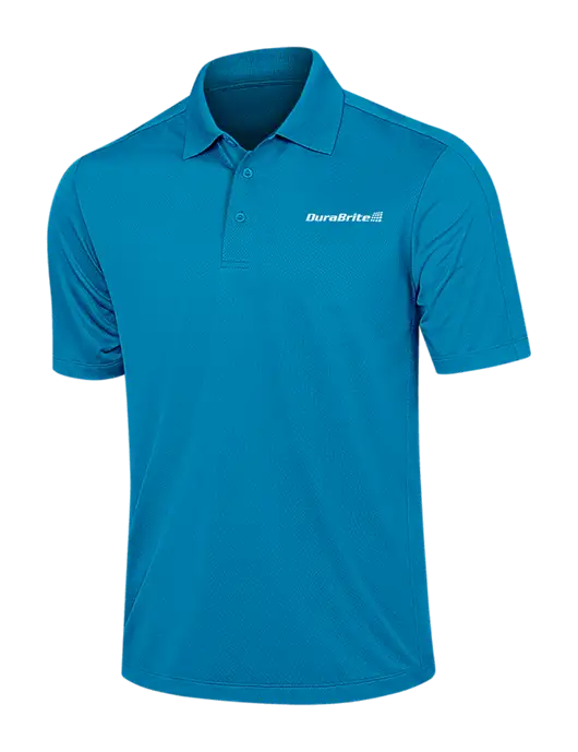 Sapphire Blue Diamond Textured Jacquard Polo w/DuraBrite Logo