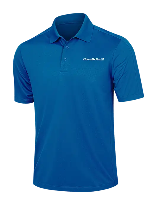 Dark Royal Blue Diamond Textured Jacquard Polo w/DuraBrite Logo