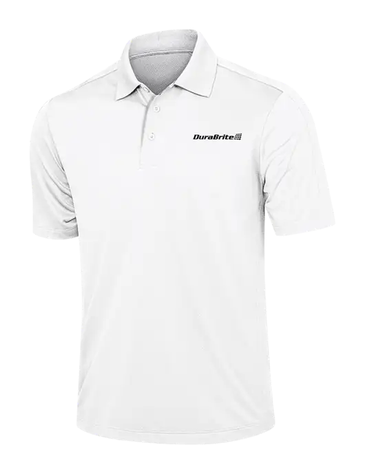 White Diamond Textured Jacquard Polo w/DuraBrite Logo