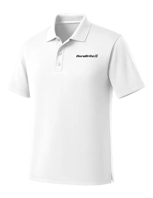 White Dry Zone UV Micro Mesh Polo w/DuraBrite Logo