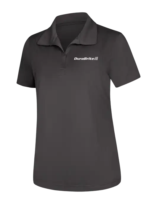Womens Dark Grey Micropique Sport-Wick Polo w/DuraBrite Logo