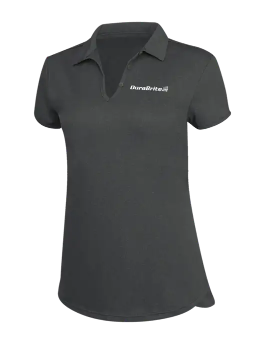 Womens Charcoal Trace Heather Polo w/DuraBrite Logo