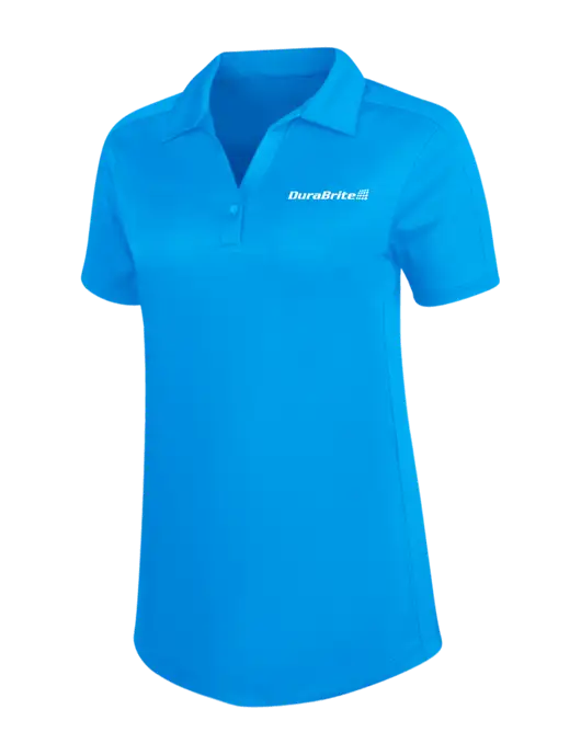 Womens Sapphire Blue Diamond Jacquard Polo w/DuraBrite Logo