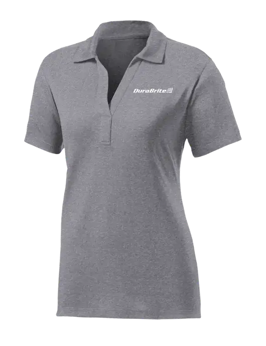Womens Medium Grey Heather Contender Polo w/DuraBrite Logo