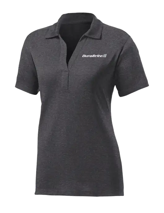 Womens Dark Grey Heather Contender Polo w/DuraBrite Logo