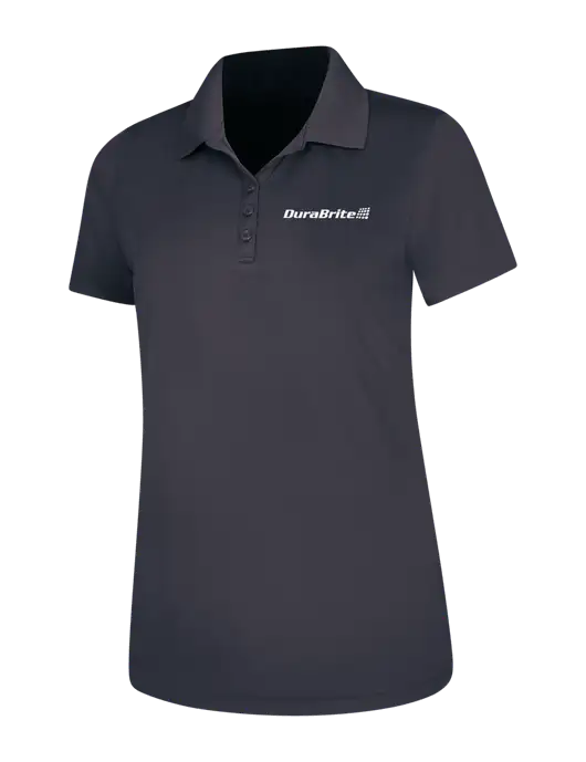 Dark Grey Womens Dry Zone UV Mesh Polo w/DuraBrite Logo