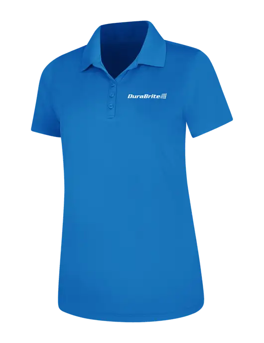 Light Royal Blue Womens Dry Zone UV Mesh Polo w/DuraBrite Logo