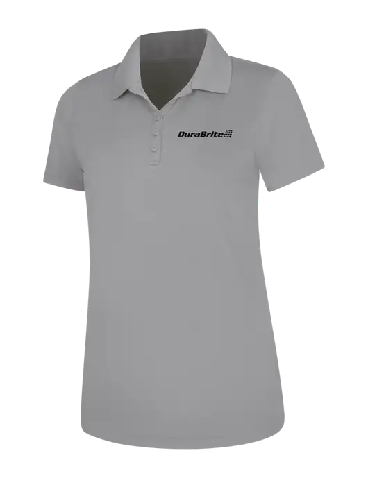 Light Grey Womens Dry Zone UV Mesh Polo w/DuraBrite Logo