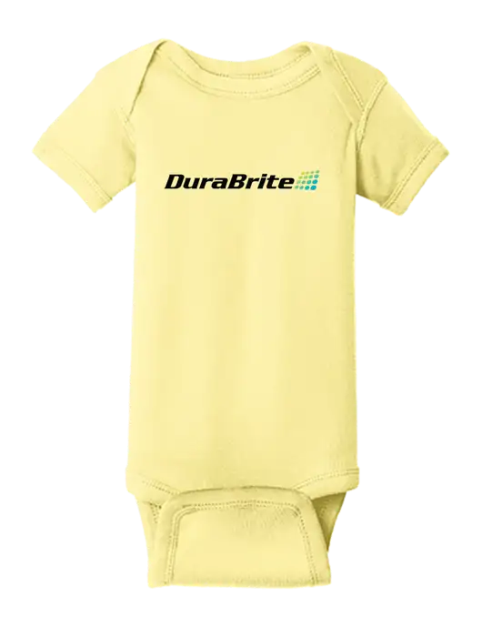 Rabbit Skins Banana Infant Short Sleeve Baby Rib Bodysuit w/DuraBrite Logo