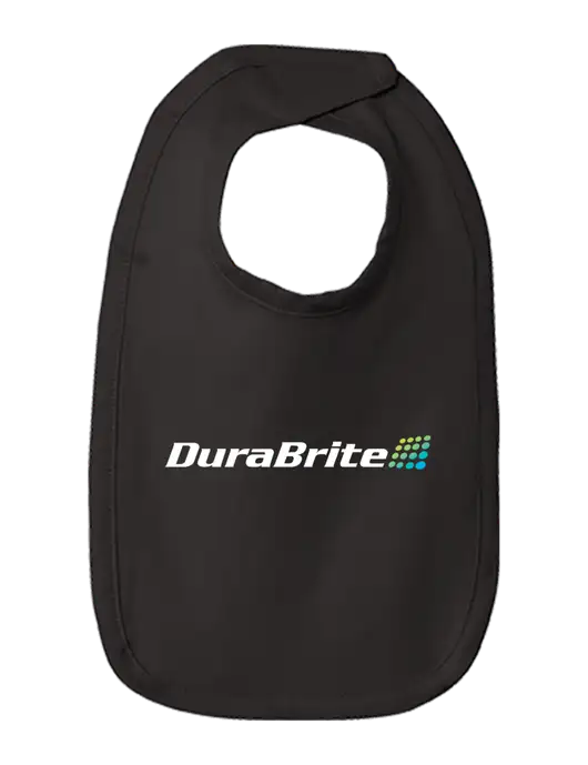 Rabbit Skins Black Infant Premium Jersey Bib w/DuraBrite Logo