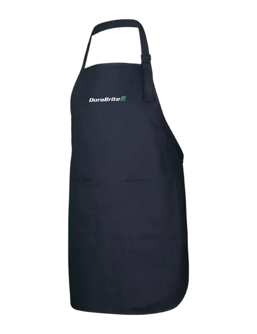 Full-Length Black Apron With Pockets w/DuraBrite Logo