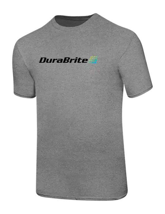 Ring Spun Light Heather Grey 4.5 oz T-Shirt w/DuraBrite Logo