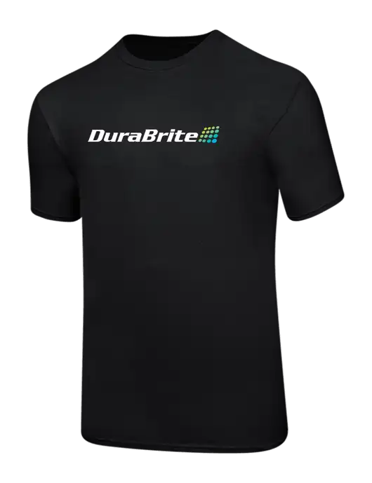 Ring Spun Jet Black 4.5 oz T-Shirt w/DuraBrite Logo