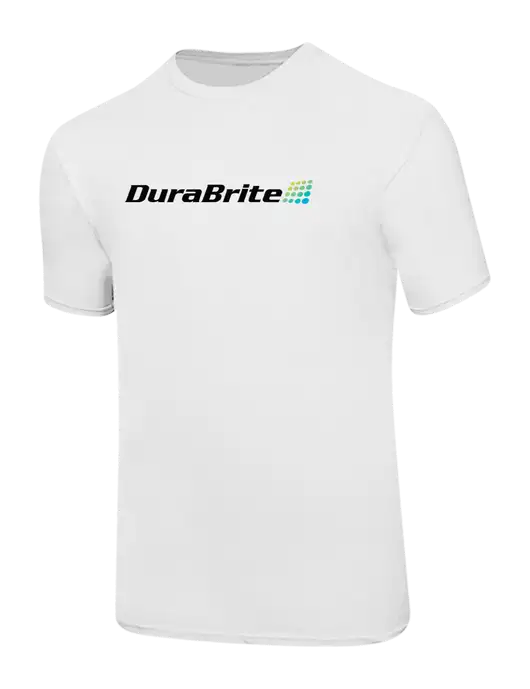 Ring Spun White 4.5 oz T-Shirt w/DuraBrite Logo