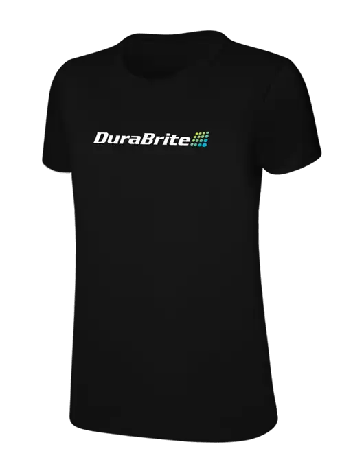 Womens Ring Spun Jet Black 4.5 oz T-Shirt w/DuraBrite Logo