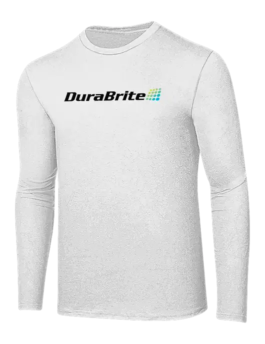Ring Spun White 4.5 oz Long Sleeve T-Shirt w/DuraBrite Logo