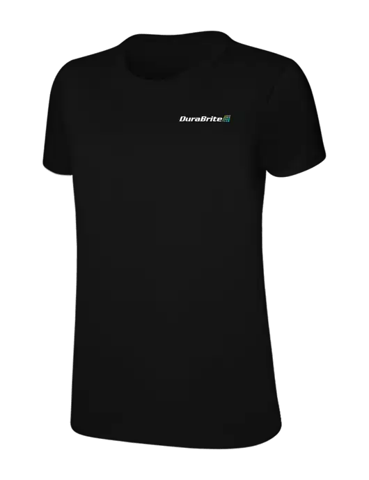 Womens Ring Spun Jet Black 4.5 oz T-Shirt w/DuraBrite Logo