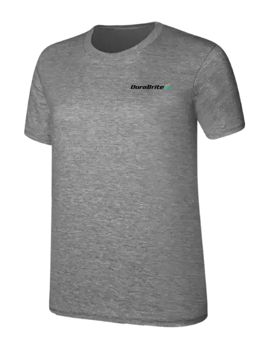 Womens Ring Spun Light Grey Heather 4.5 oz T-Shirt w/DuraBrite Logo
