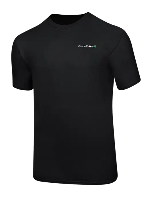 Ring Spun Jet Black 4.5 oz T-Shirt w/DuraBrite Logo