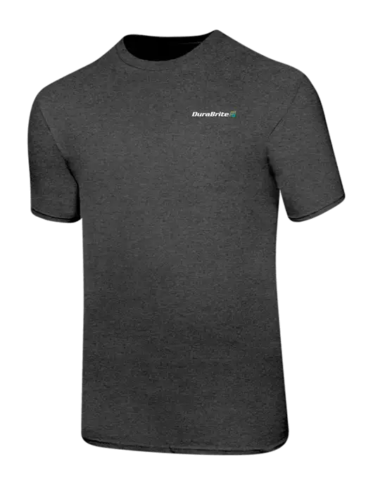 Ring Spun Dark Heather Grey 4.5 oz T-Shirt w/DuraBrite Logo
