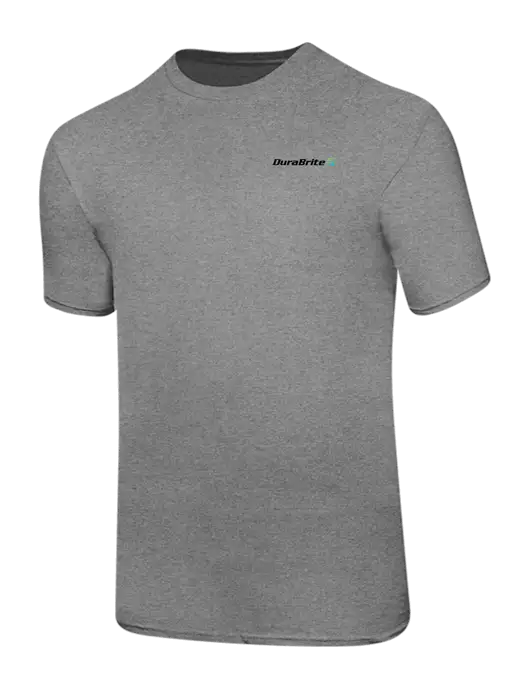 Ring Spun Light Heather Grey 4.5 oz T-Shirt w/DuraBrite Logo