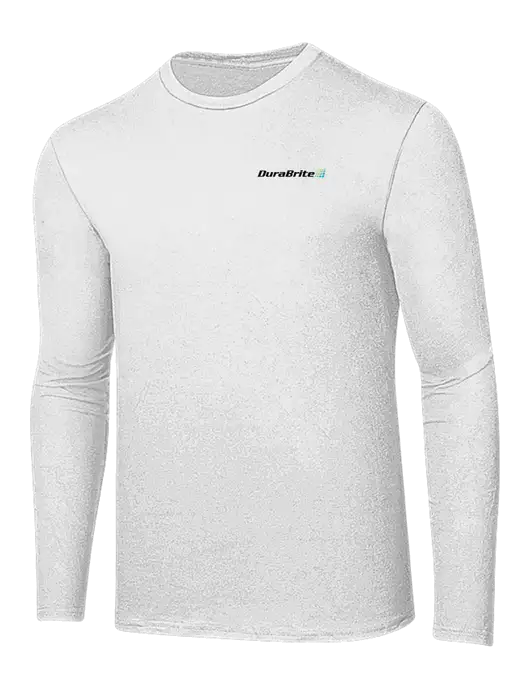 Ring Spun White 4.5 oz Long Sleeve T-Shirt w/DuraBrite Logo