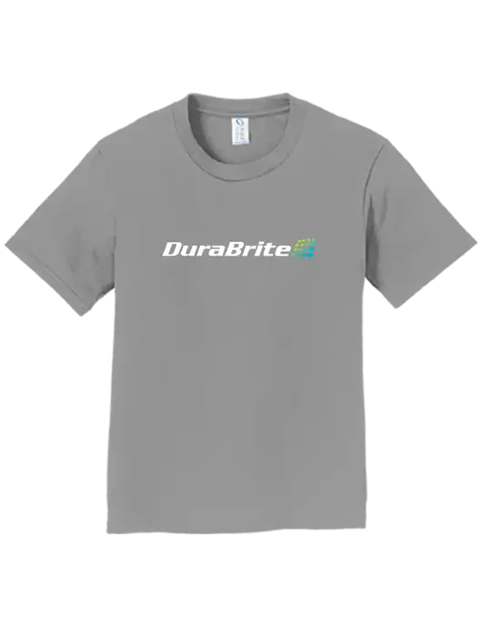 Youth Ring Spun Medium Grey 4.5 oz T-Shirt w/DuraBrite Logo