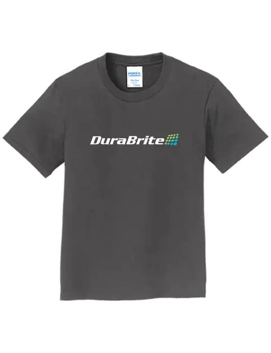 Youth Ring Spun Charcoal 4.5 oz T-Shirt w/DuraBrite Logo