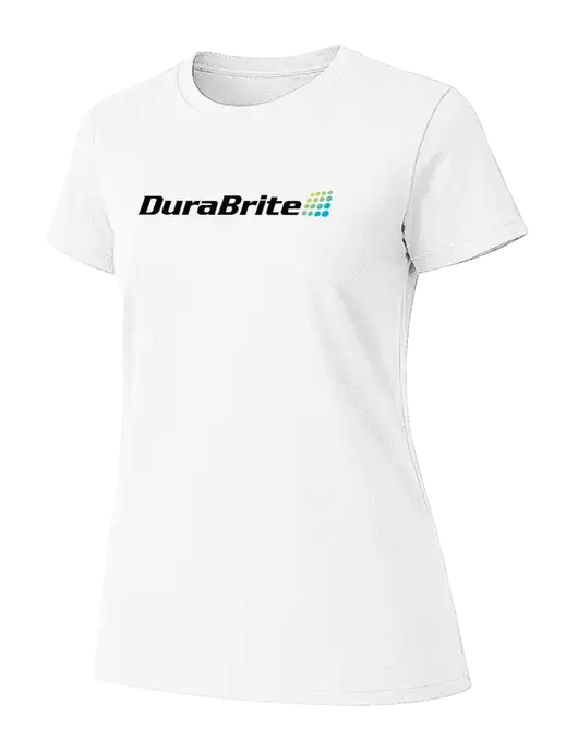 Womens Ring Spun White 4.5 oz T-Shirt w/DuraBrite Logo