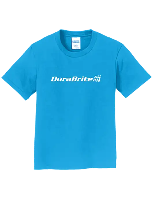 Youth Ring Spun Sapphire 4.5 oz T-Shirt w/DuraBrite Logo