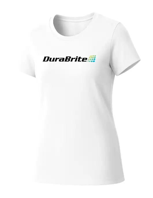 Womens Seriously Soft White T-Shirt w/DuraBrite Logo
