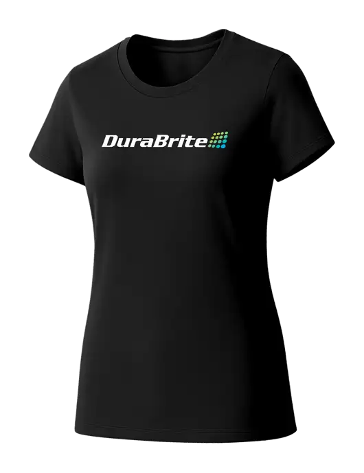 Womens Seriously Soft Black T-Shirt w/DuraBrite Logo