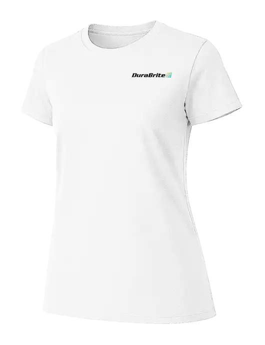 Womens Ring Spun White 4.5 oz T-Shirt w/DuraBrite Logo