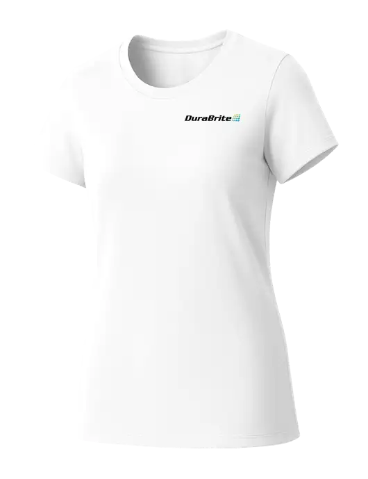 Womens Seriously Soft White T-Shirt w/DuraBrite Logo