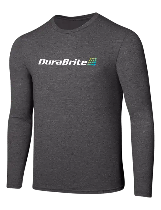 Seriously Soft Heathered Charcoal Long Sleeve T-Shirt w/DuraBrite Logo
