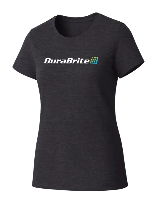 Womens Seriously Soft Heathered Charcoal T-Shirt w/DuraBrite Logo
